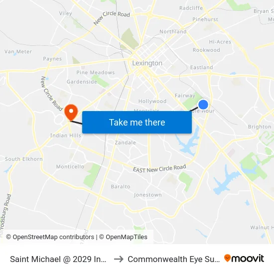 Saint Michael @ 2029 Inbound to Commonwealth Eye Surgery map