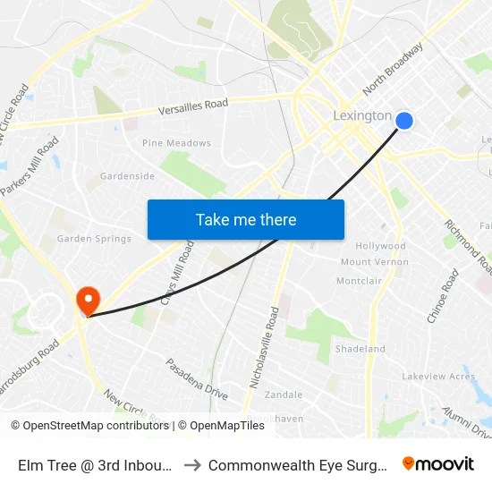 Elm Tree @ 3rd Inbound to Commonwealth Eye Surgery map