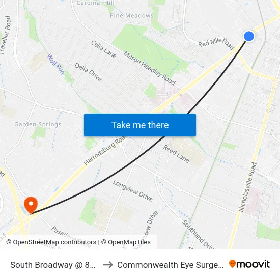South Broadway @ 843 to Commonwealth Eye Surgery map