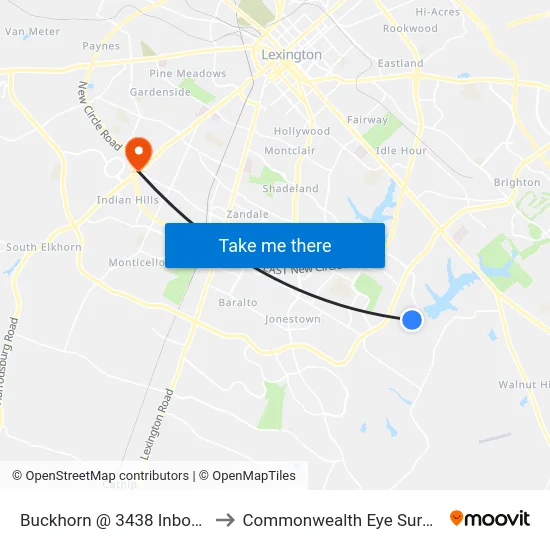 Buckhorn @ 3438 Inbound to Commonwealth Eye Surgery map