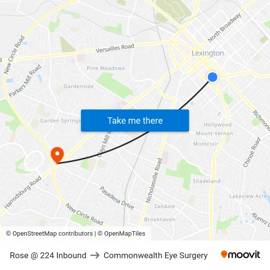 Rose @ 224 Inbound to Commonwealth Eye Surgery map