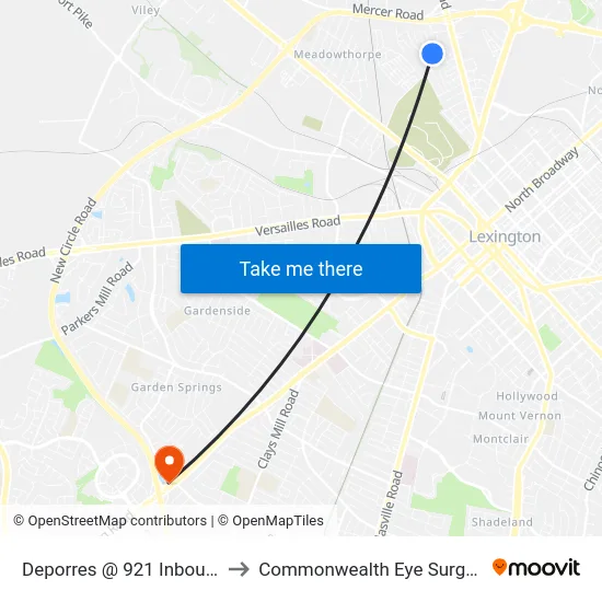 Deporres @ 921 Inbound to Commonwealth Eye Surgery map