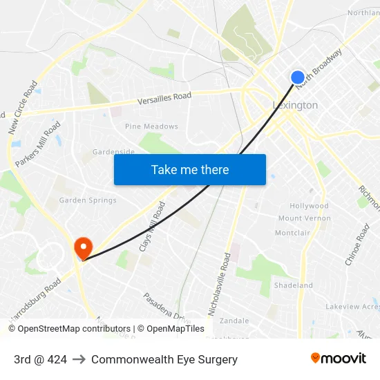 3rd @ 424 to Commonwealth Eye Surgery map