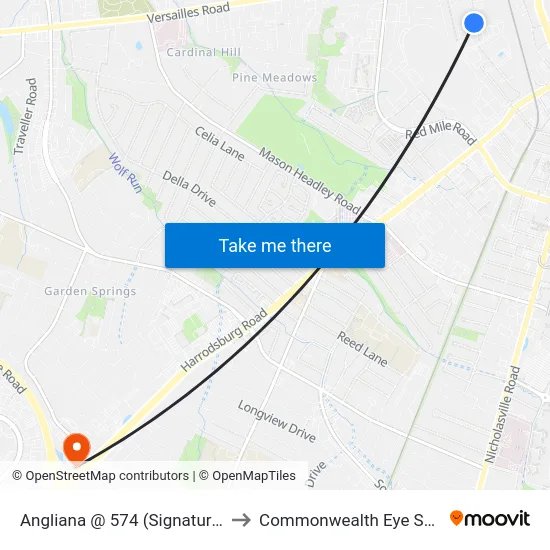 Angliana @ 574 (Signature Apt) to Commonwealth Eye Surgery map