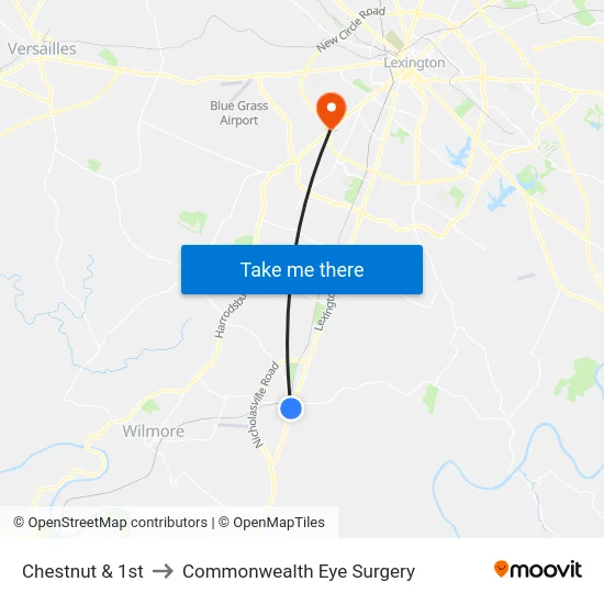 Chestnut & 1st to Commonwealth Eye Surgery map