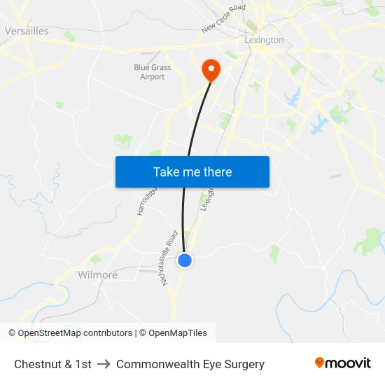Chestnut & 1st to Commonwealth Eye Surgery map