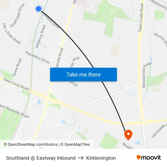 Southland @ Eastway Inbound to Kirklevington map