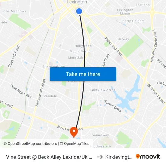 Vine Street @ Beck Alley Lexride/Uk Fb O to Kirklevington map