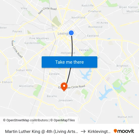 Martin Luther King @ 4th (Living Arts An to Kirklevington map