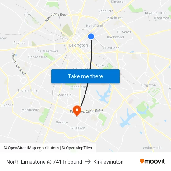 North Limestone @ 741 Inbound to Kirklevington map