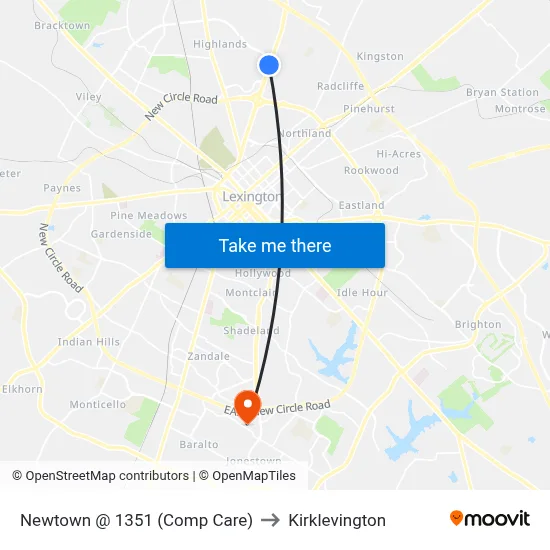 Newtown @ 1351 (Comp Care) to Kirklevington map