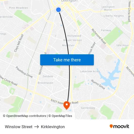 Winslow Street to Kirklevington map