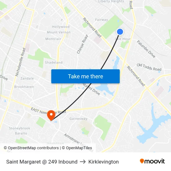 Saint Margaret @ 249 Inbound to Kirklevington map