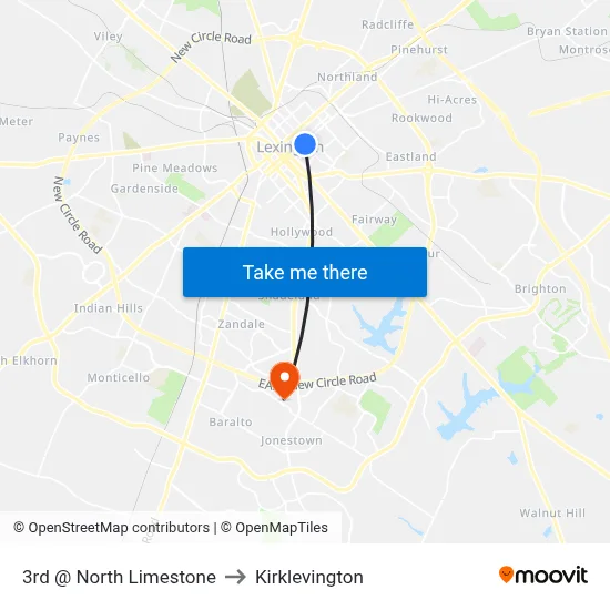 3rd @ North Limestone to Kirklevington map