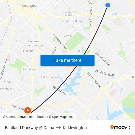 Eastland Parkway @ Dalna to Kirklevington map