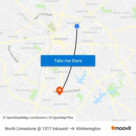 North Limestone @ 1317 Inbound to Kirklevington map