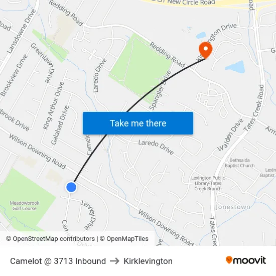 Camelot @ 3713 Inbound to Kirklevington map