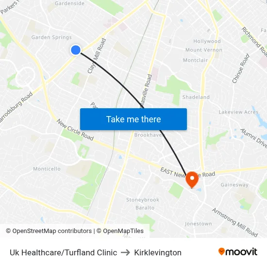 Uk Healthcare/Turfland Clinic to Kirklevington map