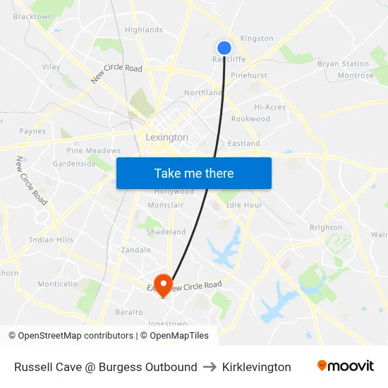 Russell Cave @ Burgess Outbound to Kirklevington map