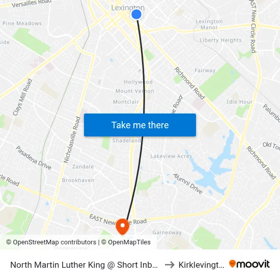 North Martin Luther King @ Short Inbound to Kirklevington map