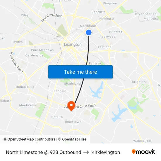 North Limestone @ 928 Outbound to Kirklevington map
