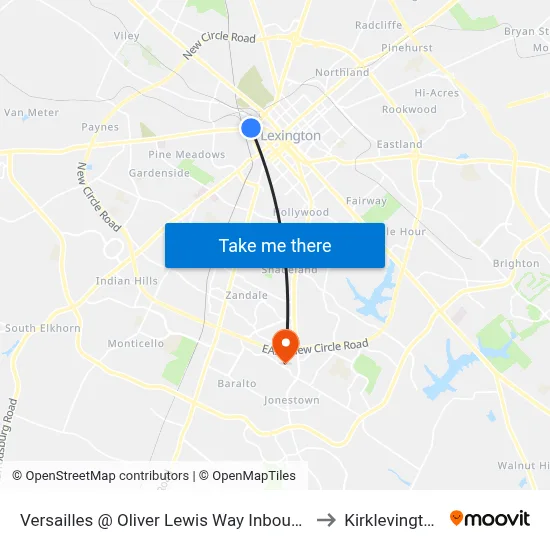 Versailles @ Oliver Lewis Way Inbound to Kirklevington map