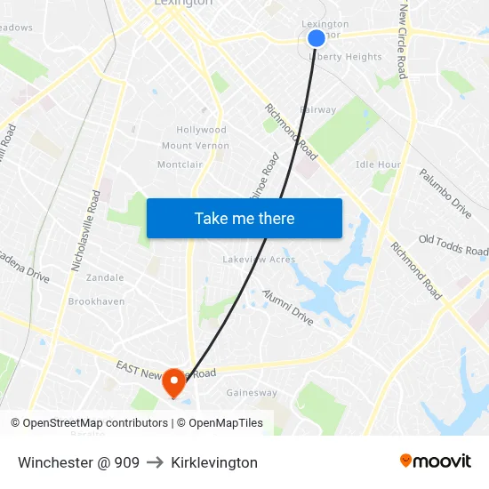 Winchester @ 909 to Kirklevington map