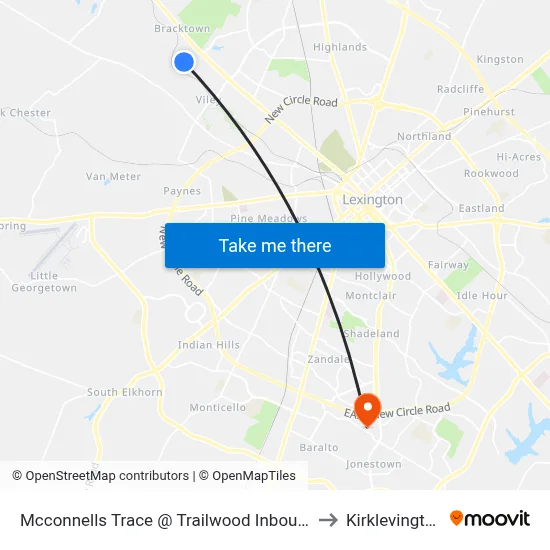 Mcconnells Trace @ Trailwood Inbound to Kirklevington map