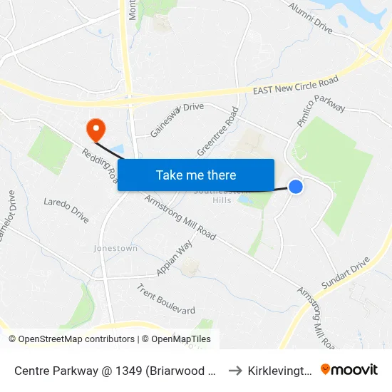 Centre Parkway @ 1349 (Briarwood Apt) to Kirklevington map