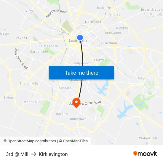 3rd @ Mill to Kirklevington map