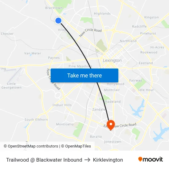 Trailwood @ Blackwater Inbound to Kirklevington map