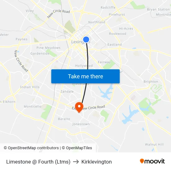 Limestone @ Fourth (Ltms) to Kirklevington map