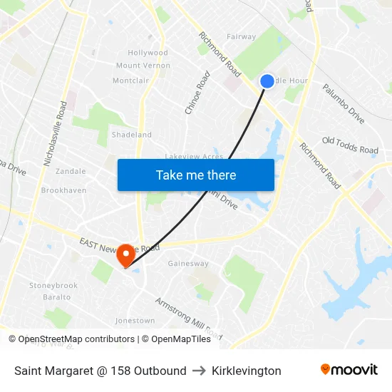 Saint Margaret @ 158 Outbound to Kirklevington map