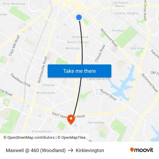 Maxwell @ 460 (Woodland) to Kirklevington map