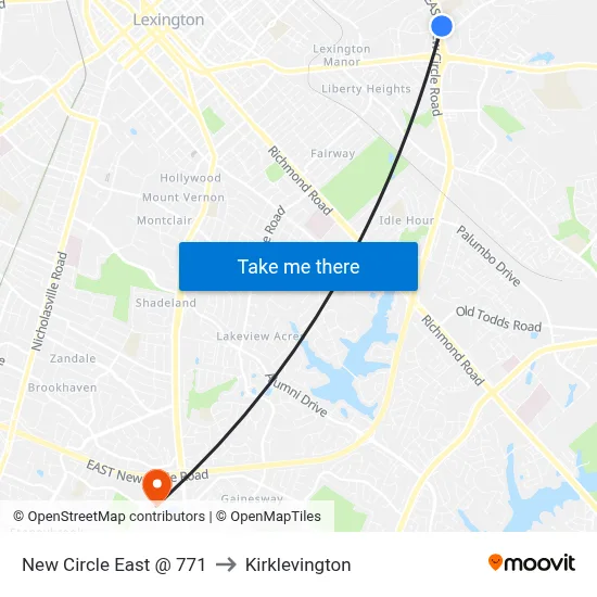 New Circle East @ 771 to Kirklevington map