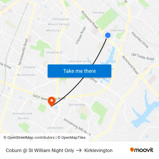 Coburn @ St William Night Only to Kirklevington map