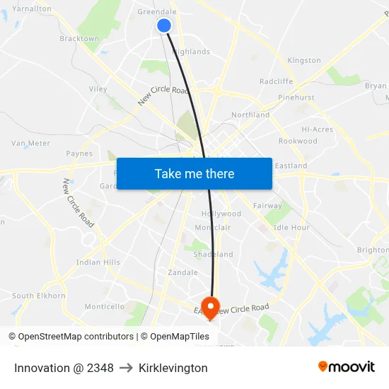 Innovation @ 2348 to Kirklevington map