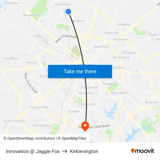 Innovation @ Jaggie Fox to Kirklevington map