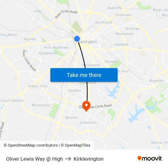 Oliver Lewis Way @ High to Kirklevington map