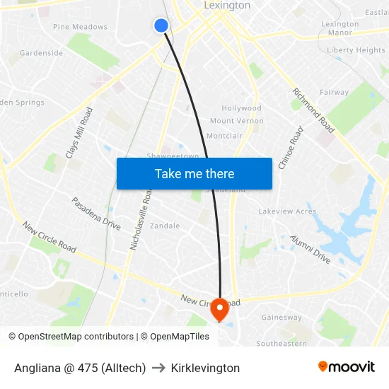 Angliana @ 475 (Alltech) to Kirklevington map