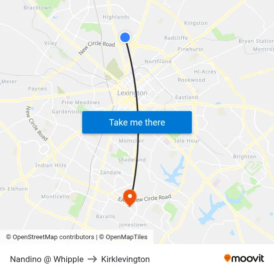 Nandino @ Whipple to Kirklevington map