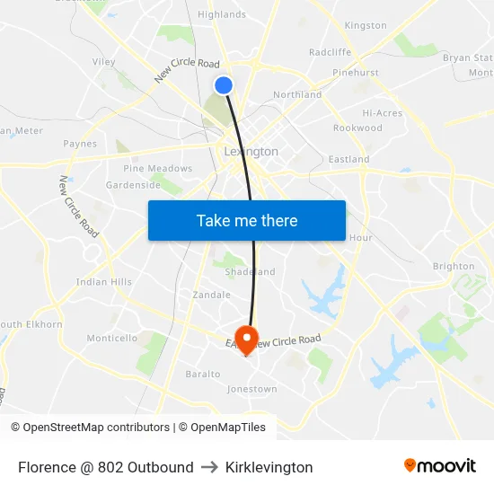 Florence @ 802 Outbound to Kirklevington map