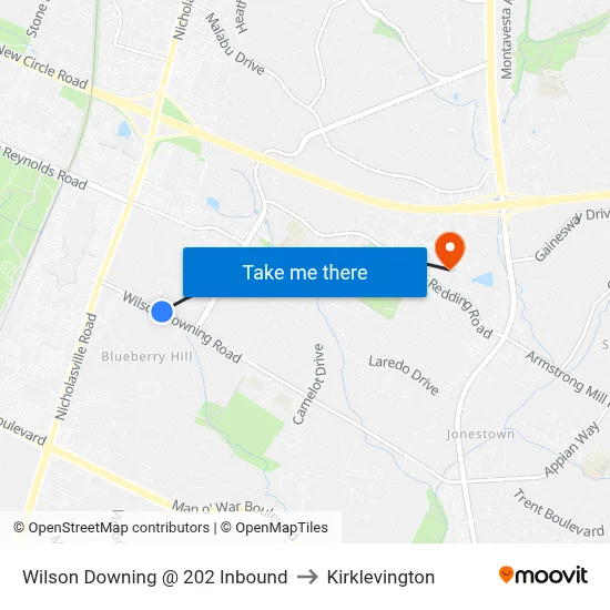 Wilson Downing @ 202 Inbound to Kirklevington map
