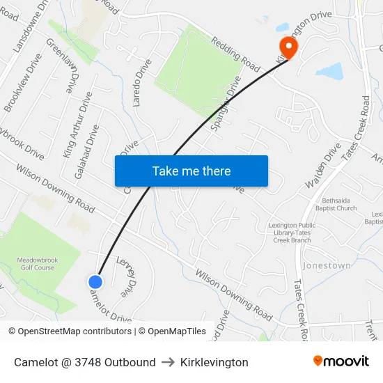 Camelot @ 3748 Outbound to Kirklevington map