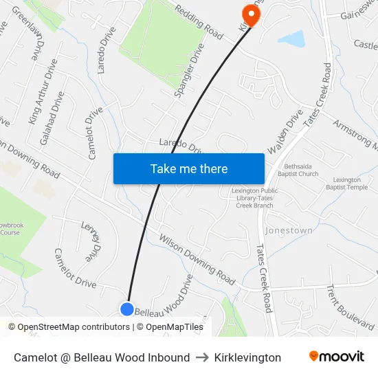 Camelot @ Belleau Wood Inbound to Kirklevington map