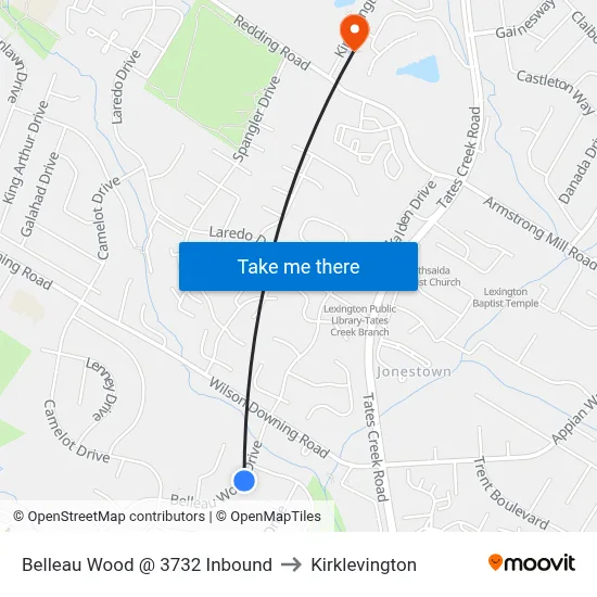 Belleau Wood @ 3732 Inbound to Kirklevington map
