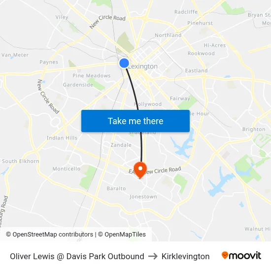 Oliver Lewis @ Davis Park Outbound to Kirklevington map