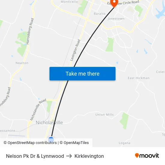 Nelson Pk Dr & Lynnwood to Kirklevington map