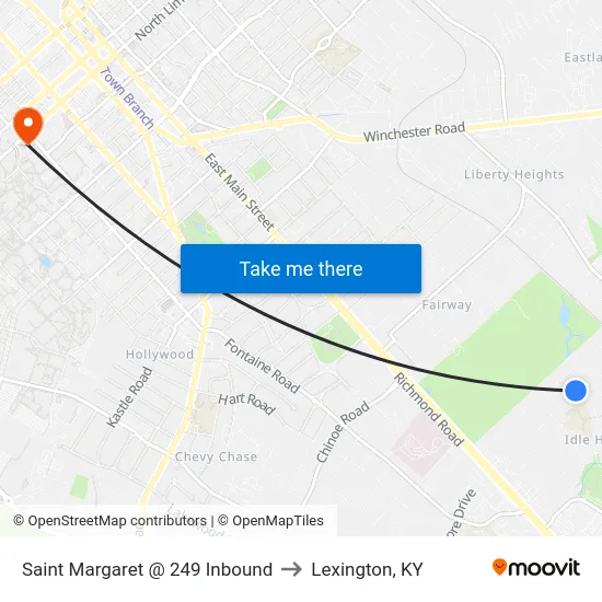 Saint Margaret @ 249 Inbound to Lexington, KY map