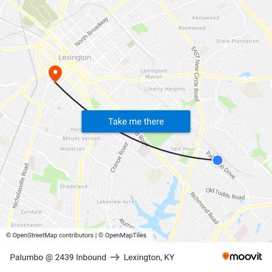 Palumbo @ 2439 Inbound to Lexington, KY map